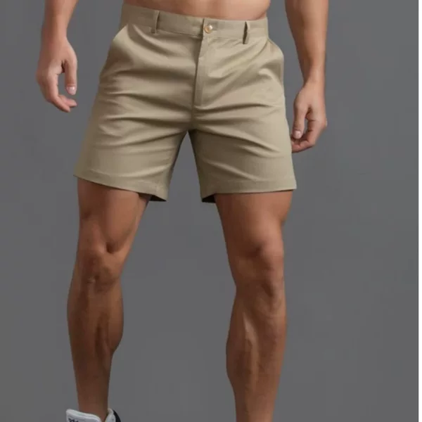 Trousers Shorts Men's Slim-fit Muscle Cotton Summer Triple Pants Light Luxury British Business Foreign Trade Cross-border Wholesale