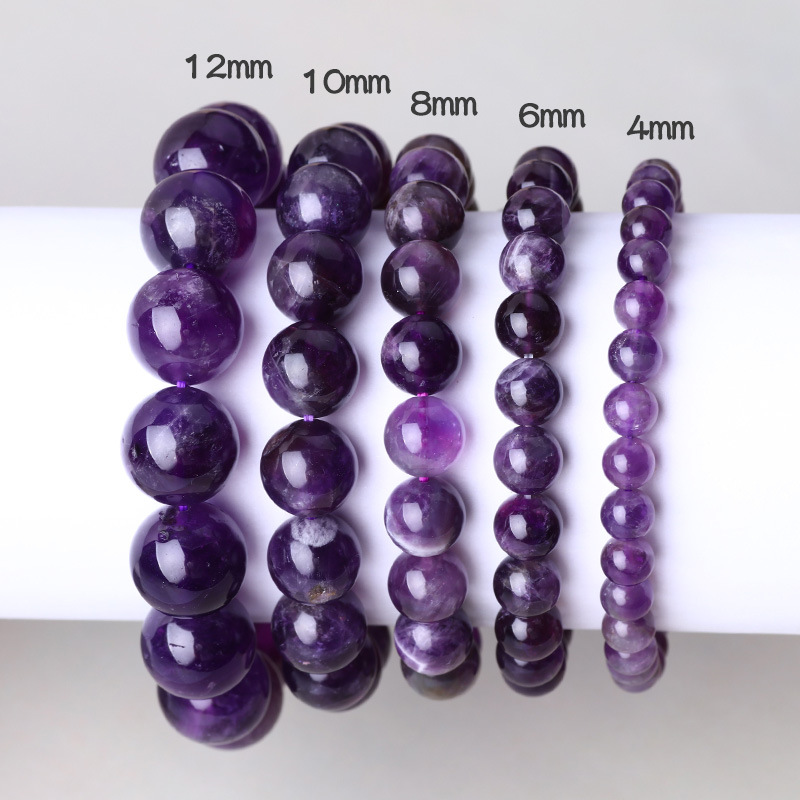 Pulseras de cuentas de amatista natural de alto nivel, pulseras de aire púrpura, pulseras de regalo para mujeres, buena suerte, pulseras de encanto púrpura
