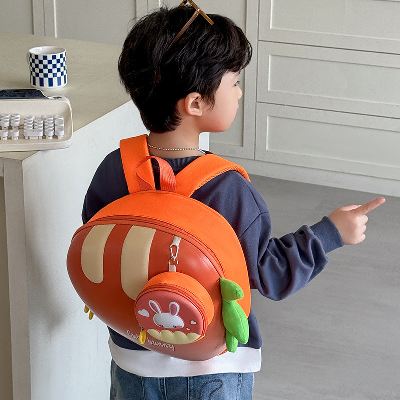 Super lindo nuevo tipo de mochila ocio para niños personalidad pequeña bolsa de rábano conejo jardín de infantes mochila ocio versátil