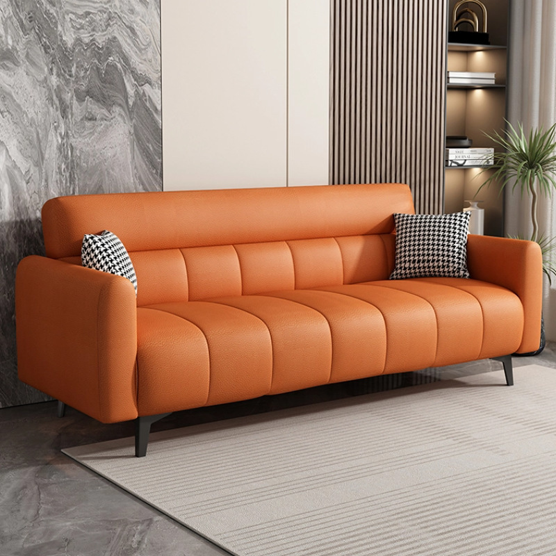 Cat Scratch Leather Sofa Piano Key 2025 New Simple Modern Foldableing Fabric Sofa Bed Small Apartment Dual-Purpose Multi-Function