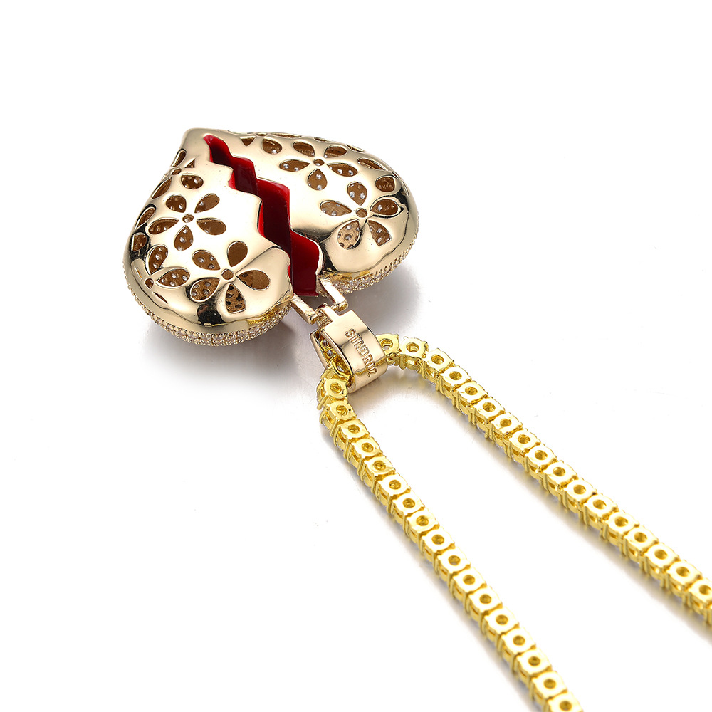 2023 Love High Quality Hip Hop Jewelry Hollow Copper Set Zircon Pendant_voghion.com