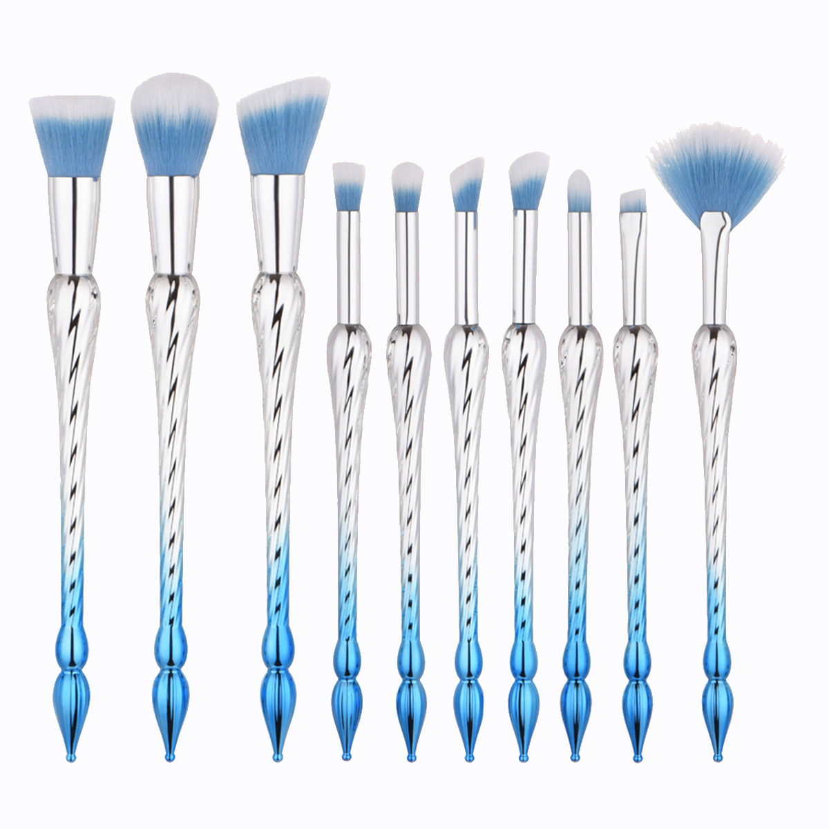 10 neues mehrfarbiges Make-up-Pinselset_voghion.com