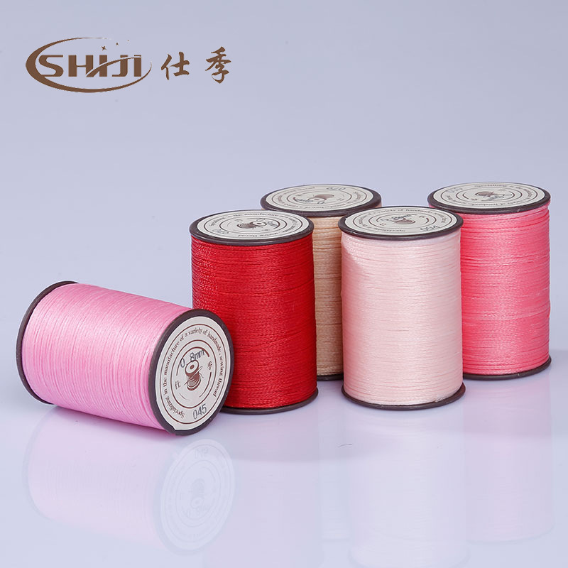 70个 0.8mm 100米 小卷扁蜡线皮具手工涤纶线高强线16股扁蜡绳|ms