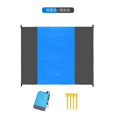 Cross-Border Outdoor Products, Sunshade Avtomobil yan çətirləri - beach-mat-blue-gray-140200cm-as-shown-in-the-picture