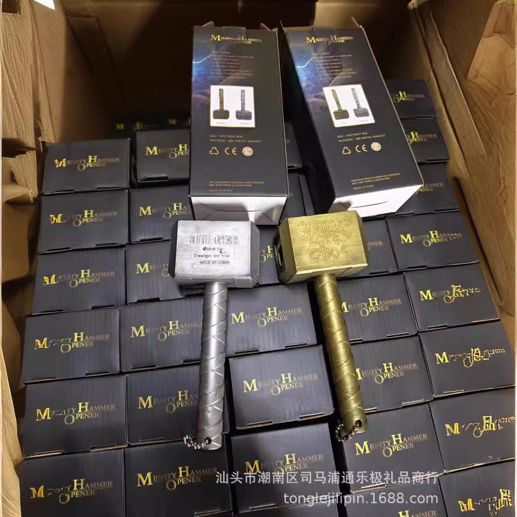 Tongle creativo Thor martillo cerveza abrebotellas personalidad martillo cerveza Abrebotellas con martillo magnético refrigerador