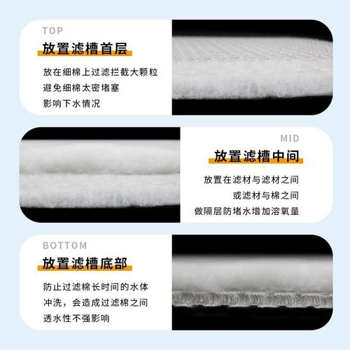 Water Blocker Fish Tank Specialized Clog Prevention Filter Mesh Clog Prevention Fiber Water Purification Scalable Drain Fast Filter Mesh Cotton