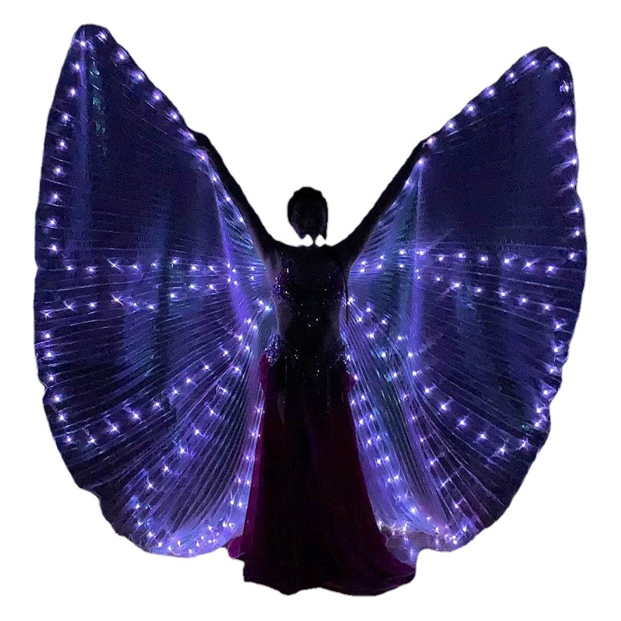 Led Luminous Wings Golden Wings Oriental Dance Egyptian Bar Ktv Dance Costume Performance Props Factory Direct Sales