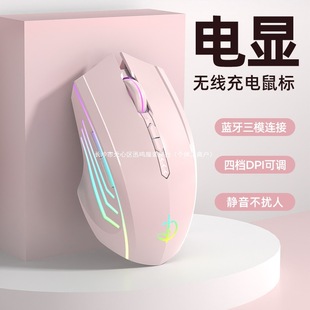 Bluetooth Wireless Mouse Silent and Rechargeable Gaming E-Sports Desktop Laptop Universal for Boys and Girls