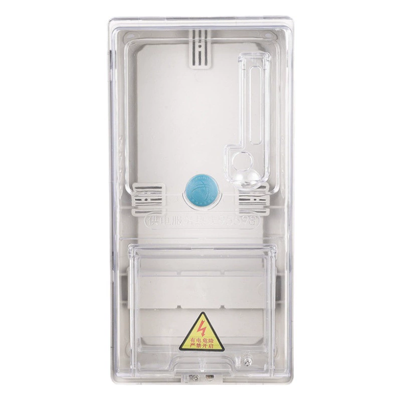Бытовой пластиковый прозрачный электрический счетчик Однофазный арендный корпус Двойная дверь Электронный счетчик энергии Костюм электрического счетчика