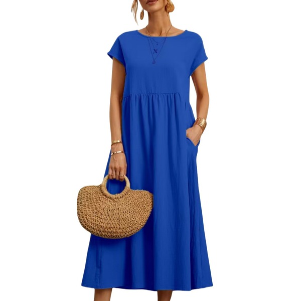 long skirt with a round collar