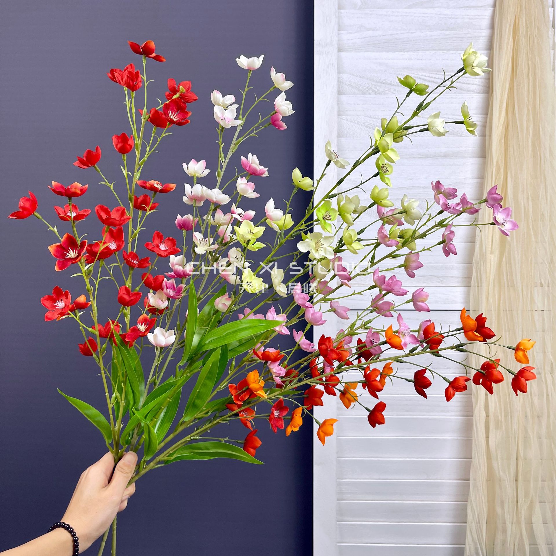 Artificial Flower Hanging Bell Flower Lily-in-the-eye Small Fresh Home Decoration Ornaments Indoor and Outdoor Landscape Arrangement Campanula False Flower
