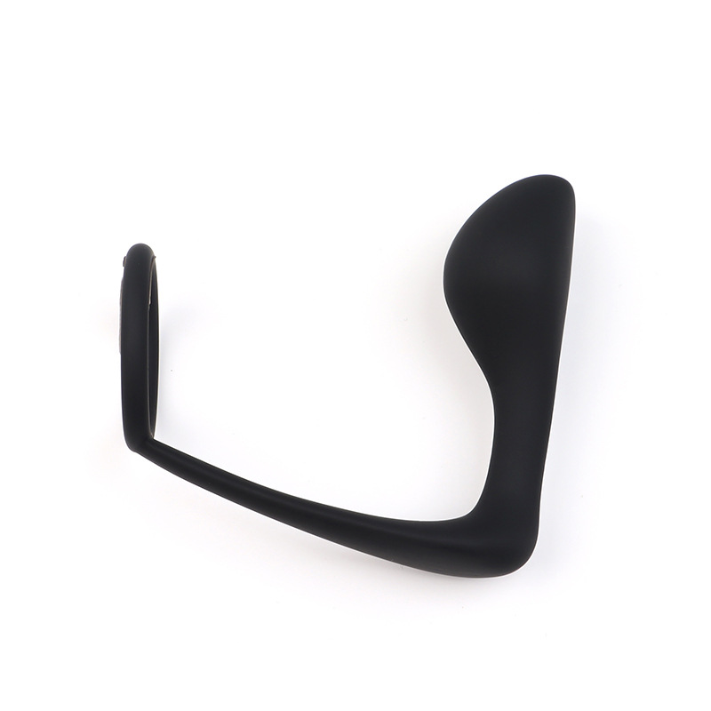 Locking Anal Plug with Ring Prostate Massager, Silicone Two-in-One Training Toy — detail image 3