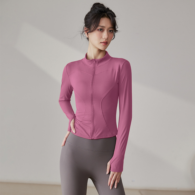 Slim-fit Quick-drying Yoga Clothes For Women, Long-sleeved Sports Fitness Tops, Fitness Clothes For Women_desvips.com