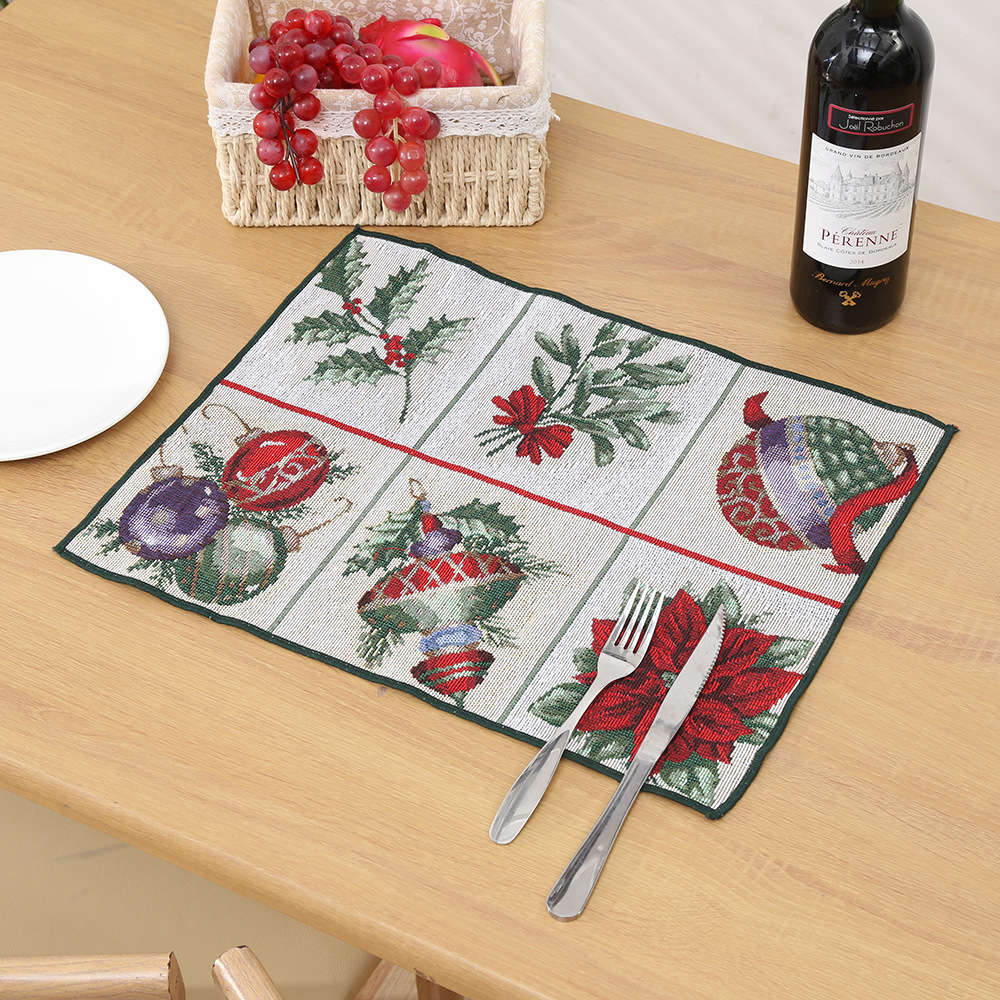 2024 nuevo cojín de Navidad cojín de muñeco de nieve de Navidad cojín de mesa de decoración familiar cojín de mesa de Navidad Jacquard