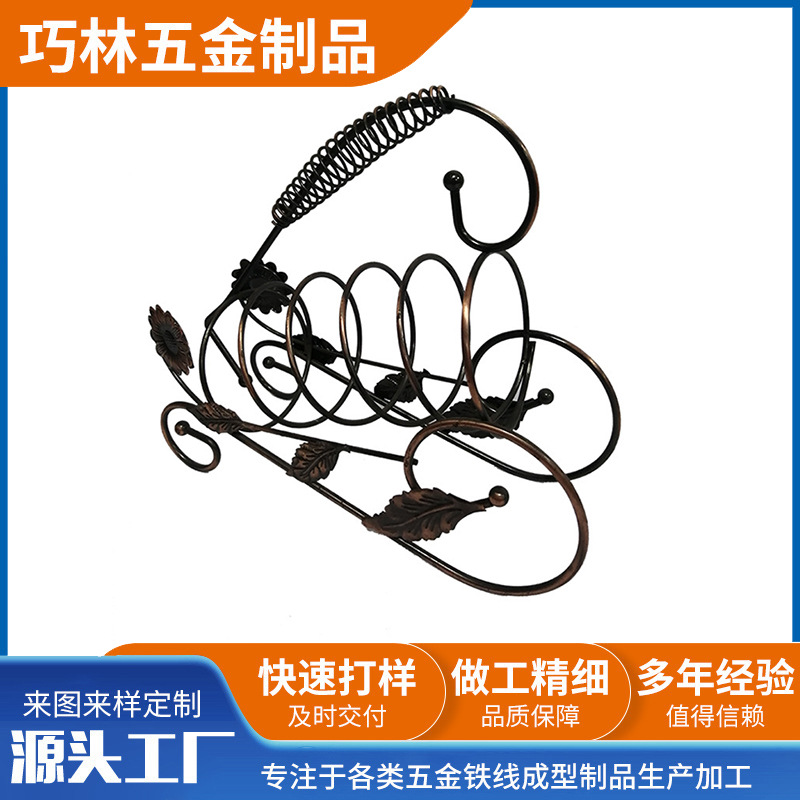 厂家推荐北欧摆饰架子乔迁金属工艺品生日铁艺红酒展示架铁制家用