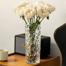 花瓶摆件客厅插花轻奢水晶玻璃瓶ins风大口径鲜花水培网红水养