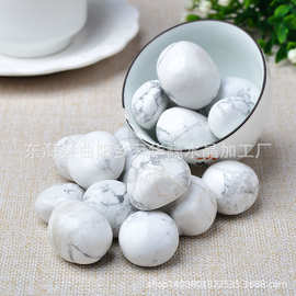 白松石滚石高瓷白松石大颗粒碎石消磁摆件供佛装饰香薰扩香石DIY