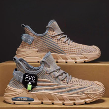 莆田男鞋夏季透气厚底防滑飞织椰子运动鞋休闲网面鞋跑步老爹潮鞋