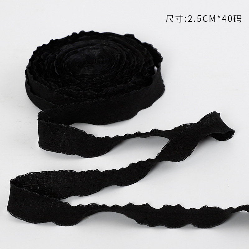 Nueva ola cinta plisada espina de pescado cinturón de hilo de oreja flor tienda de flores embalaje cinta pastel hornear cinturón de tela floral