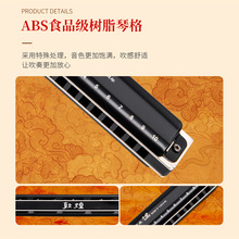 敦煌Ｙ1008　10孔布鲁斯口琴　初学成人专业　跨境电商礼品