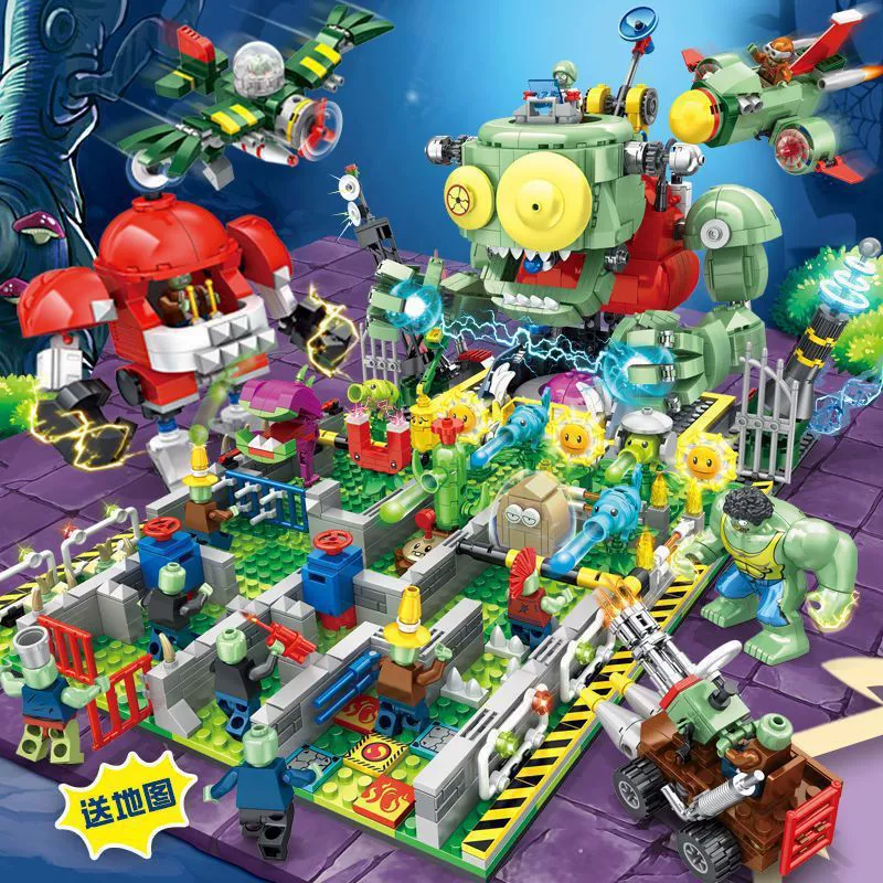 Lego, constructor, Plants vs. Zombies, farm, labyrinth, toy, full set