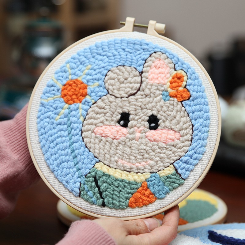 Ruso poke música sello hecho a mano bordado DIY paquete de material bordado herramienta de bricolaje traje de lana pintura Lu bordado poke bordado