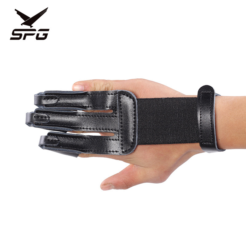 弓箭射箭护具三指护指 传统美猎反曲弓手指手套 护指训练拉弓配件