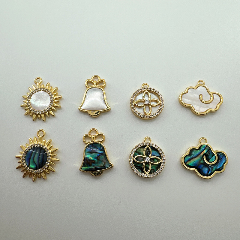 6g Weight Pendant Jewelry Making Type Diameter 10mm Jewelry Making Size Shell Inlay Material DIY Jewelry Accessories Classification 1 Piece Quantity Copper Material Clouds, Sun Pattern Plating, Inlay Design Classic Style Style 1 Piece Diameter 10mm Copper Shell Clouds Sun Pendant 1