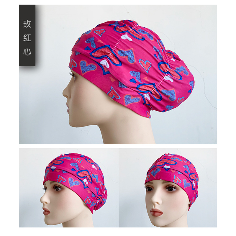 Fábrica al por mayor plisado paño gorro de natación extra grande circunferencia de la cabeza no apretado Pelo Largo oído protección natación caliente primavera unisex gorro de natación