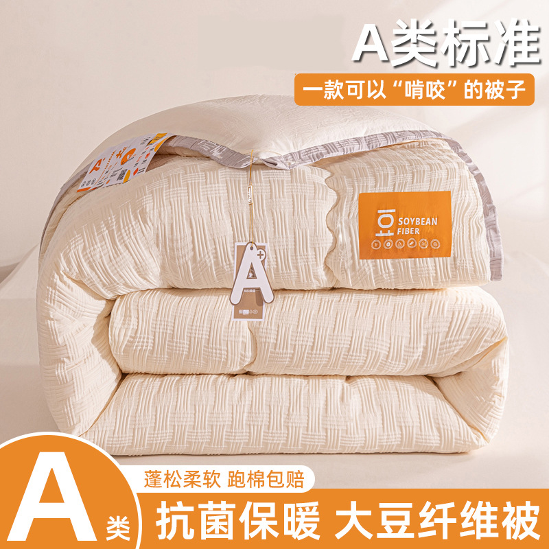 Quilt de fibra de soja en invierno, primavera y otoño, cuatro estaciones, dormitorio estudiantil general, 10 kg de core de edredón de invierno.