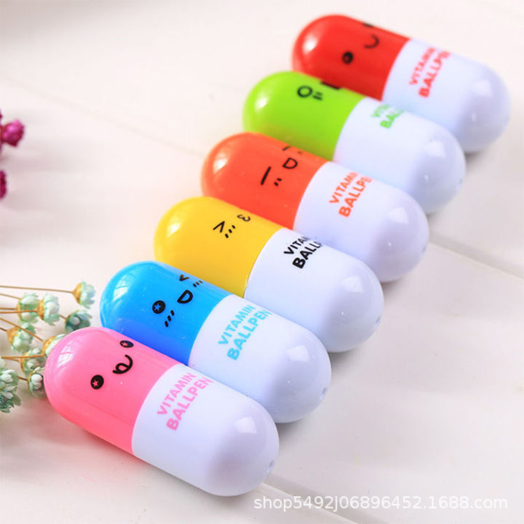 搞笑可愛藍色圓珠筆伸縮筆膠囊筆迷你口袋筆學生小禮品獎品飛機筆