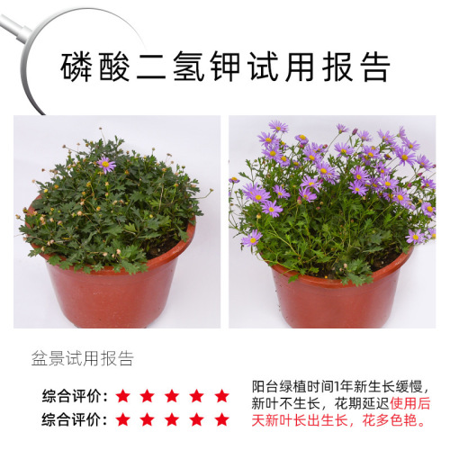 The manufacturer supplies eight old men potassium dihydrogen phosphate bagged foliar fertilizer, water-soluble fertilizer, flower fertilizer, high phosphorus and potassium flowering fertilizer.