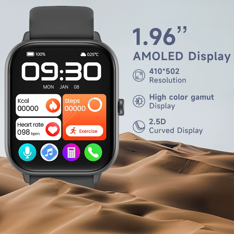 T36 кросс-границы взрыв 1.96" AMOLED однослойный звонок в реальном времени частота pульс кислород красный свет многофункциональные спортивные смарт-часы