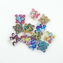 厂家批发中国结挂扣 吉祥结双色流苏搭配小中国结DIY配件挂件饰品