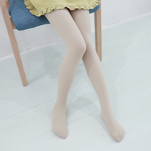 Spring and summer thin 80D velvet children's dance socks colorful girls stockings large size ballet white pantyhose