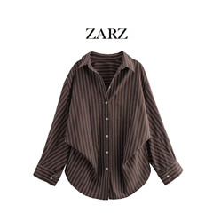 ZARZ自作欧米風新型女装クラシックファッションクラシックコウモリ袖シャツ3067106