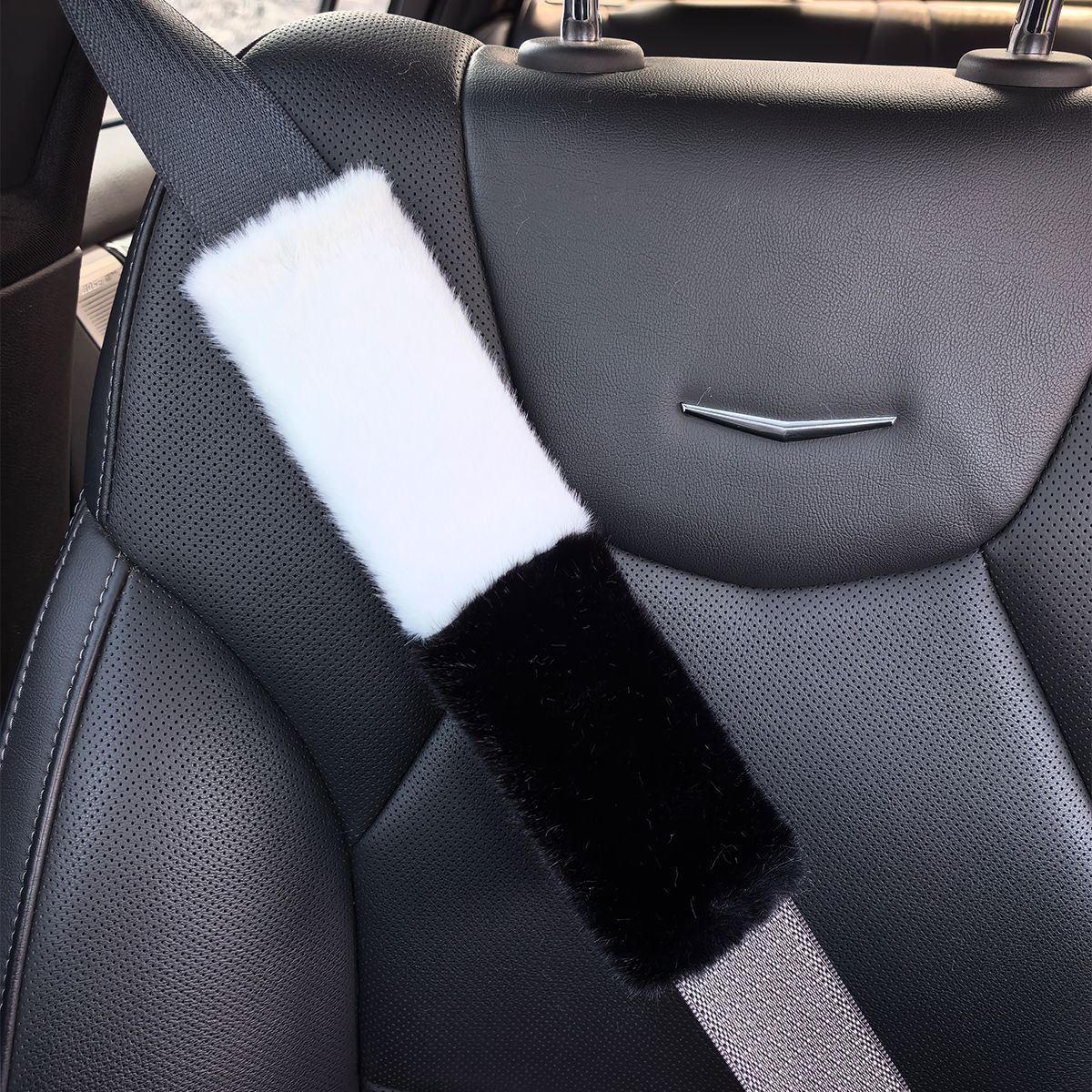 New Imitation Rabbit Fur Seat Belt Shoulder Pads, Imitation Wool Car Accessories, Winter Plush Seat Belt Covers, Car Interior