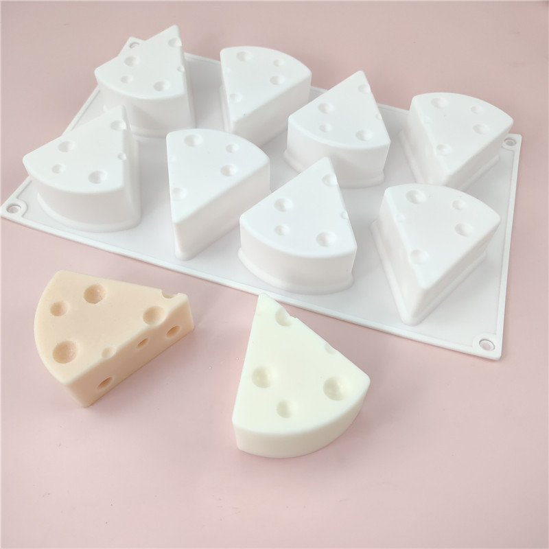 8 Consecutive Cheese Cheese Mousse Cake Silicone Mold DIY Handmade Soap Aromatherapy Wax Plaster Mold Baking Tool