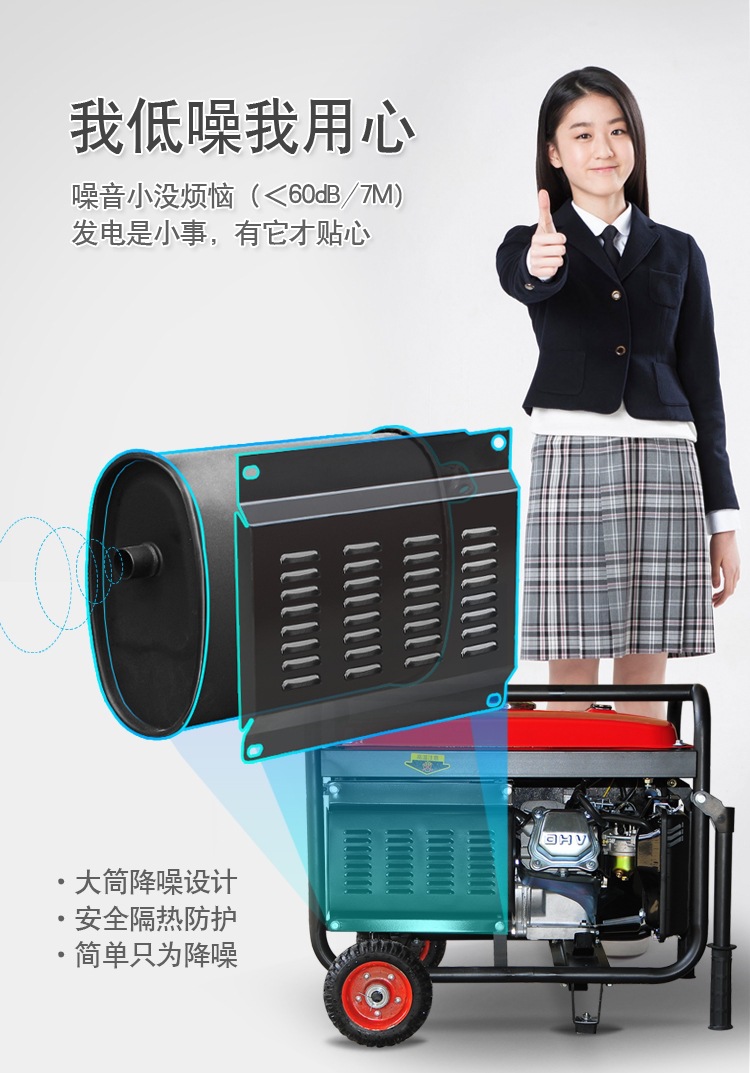 Shoujia Gasoline Generator Household 220V Single Phase 3Kw/5Kw/6Kw/8Kw/10Kw 12Kw Three Phase 380V