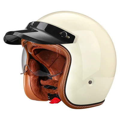 Motosiklet kaskı (dəbilqə), Launch Cross-Border Dot Certified Retro - ivory-white-m57-58