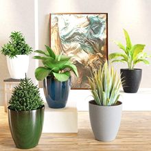 跨境热卖10IN圆形花盆落地花盆高筒盆大树盆室内装饰花盆种植盆