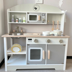 日本式の子供のままごとの台所のおもちゃの木のシミュレーションの道具は木の台所の料理をします3-6歳の幼稚園