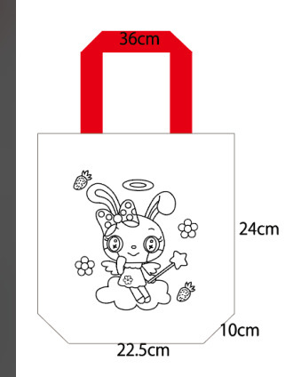 Niños hechos a mano DIY pintando bolsas de graffiti personalizadas regalo de jardín de infantes dibujos animados no tejidos pintura relleno bolsas de mano