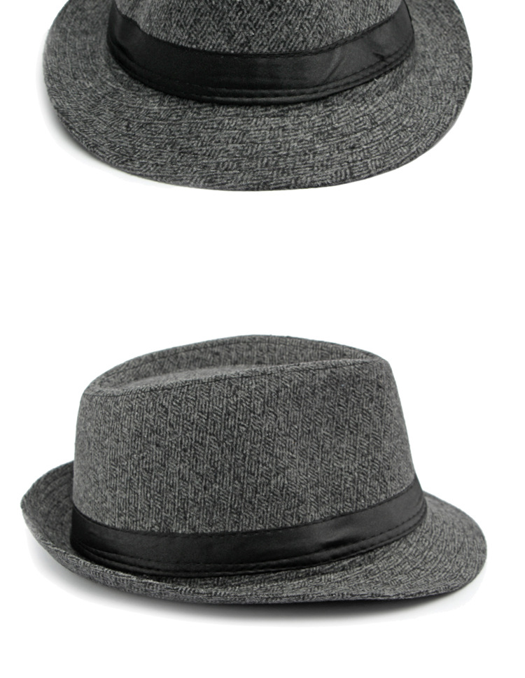 Men's Commute Solid Color Big Eaves Fedora Hat display picture 1