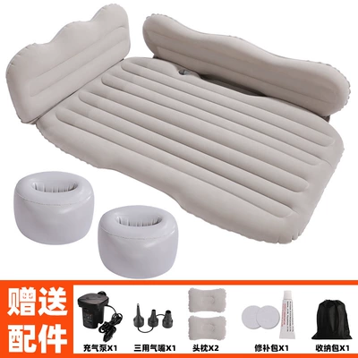 in stock car inflatable mattress Vehicle-mounted inflatable bed - large-mountain-side-baffle-gray