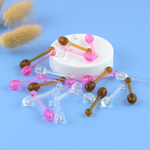 Honey fruit bottle small honey jar jam bottle lip mask box lip care empty bottle lip balm jar with accessories small spoon