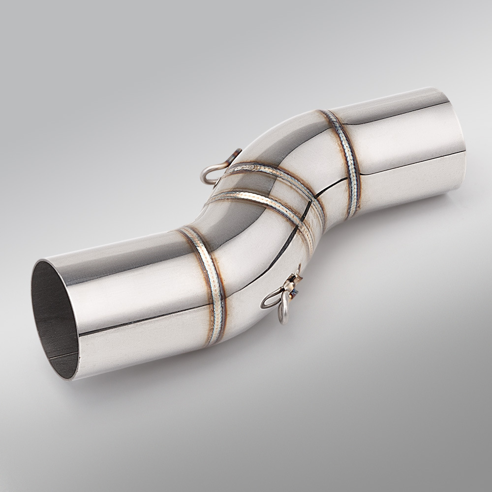 Benelli Trk502X Stainless Steel Mid-Section Exhaust Pipe and Tail-Section Muffler Set, Jinpeng 502 Modified Mid-Section