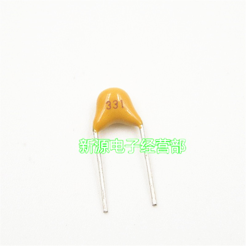 独石电容 50V331 多层瓷片电容 50V 331 330PF 脚距5.08mm