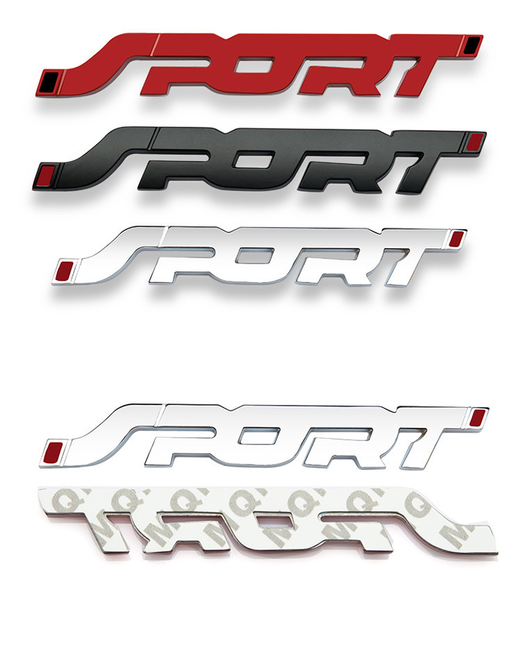 Suitable For Modified Ford SPORT Car Sticker Sports Tail 3D Metal Emblem_voghion.com
