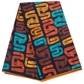 现货代发非洲蜡布双面涤纶几何印花面料african fabric外贸布料